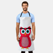 Owl Photo Print エプロン (着用した状態)