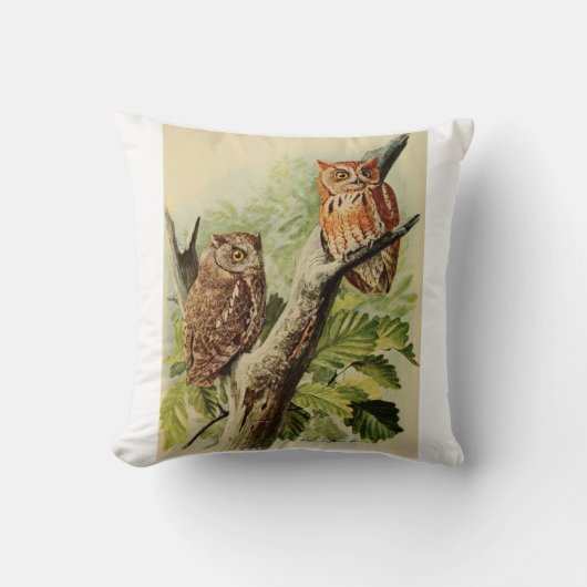 Owl Print  クッション (正面)
