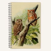 Owl Print Notebook ノートブック (正面)