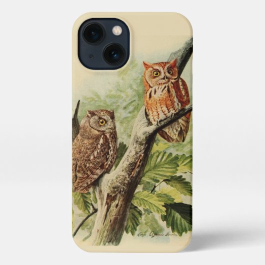Owl Print Notebook iPhoneケース (裏面)