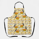 Owl & Pumpkin Harvest" Apron | All-Over Print エプロン (正面)