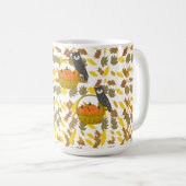 Owl & Pumpkin Harvest" Coffee Mug  コーヒーマグカップ (正面右)