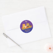 Owl & Pussycat Storybook結婚's (Purple and Blue) ラウンドシール (封筒)