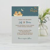 Owl & Pussycat Storybook 結婚's (Sea Blue) 招待状 (スタンド正面)