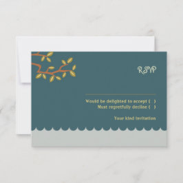 Owl & Pussycat Storybook 結婚's (Sea Blue) RSVP