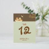 Owl & Pussycat Storybook's 結婚 (Blue and Brown) ポストカード (スタンド正面)