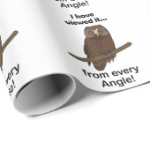 Owl Quote: I Have Viewed It from Every Angle Funny ラッピングペーパー (ロールコーナー)