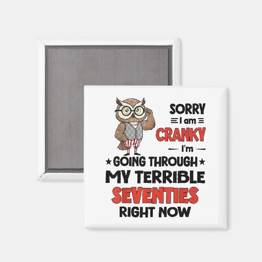 Owl Sorry I'm Cranky I'm Going Through My Terrible マグネット (正面/裏面)