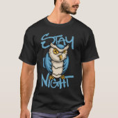 Owl Stay Night streetwear Tシャツ (正面)