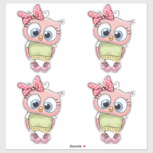 Owl Sticker シール (シート)