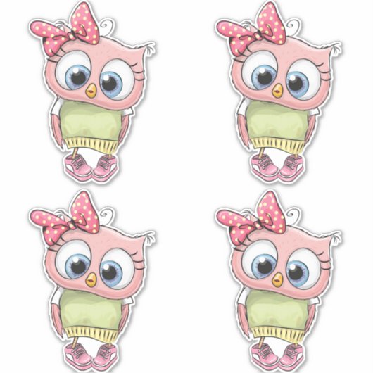 Owl Sticker シール (正面)