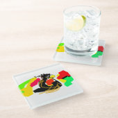 Owl style nice ガラスコースター (アングル)