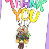 OWL THANK YOU GREETING card by Nicole Janes サンキューカード