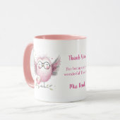 Owl Thank You Teacher Mug マグカップ (正面左)