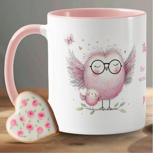 Owl Thank You Teacher Mug マグカップ