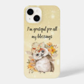 owl Thanksgiving Decor Fall Farmhouse  iPhoneケース (裏面)