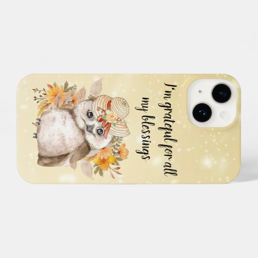 owl Thanksgiving Decor Fall Farmhouse  iPhoneケース (裏面横)