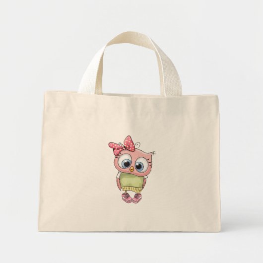 Owl Tote Bag ミニトートバッグ (正面)