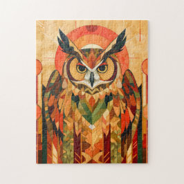 Owl Totem – Urban Art Deco Spirit ジグソーパズル