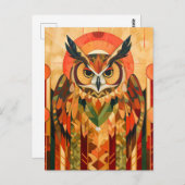 Owl Totem – Urban Art Deco Spirit ポストカード (正面/裏面)