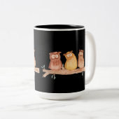 Owl Trio ツートーンマグカップ (正面右)