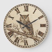 Owl Wall Clock ラージ壁時計 (正面)