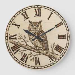 Owl Wall Clock ラージ壁時計