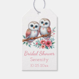 Owl Woodland Boho Rustic Country Bridal Shower ギフトタグ