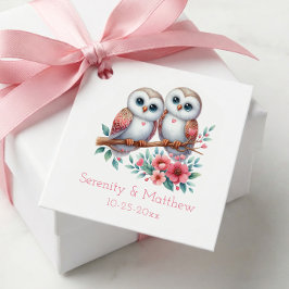 Owl Woodland Boho Rustic Country Wedding  フェイバータグ