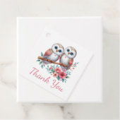 Owl Woodland Boho Rustic Country Wedding Thank You フェイバータグ (インサイチュ)