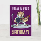 Owlays On My Mind誕生日おもしろいフクロウ漫画 カード (正面)