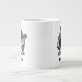 Owlays On My Mind Rock & 転が Guitar Owl Cartoon ジャンボコーヒーマグカップ (正面)