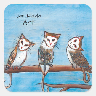 Owlcatsステッカー スクエアシール