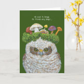 Owlet/Makroomの友人グリーティングカード カード (黄色い花)