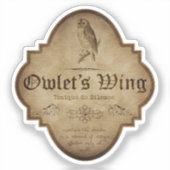 Owlet's Wing Apothecary DC シール (正面)