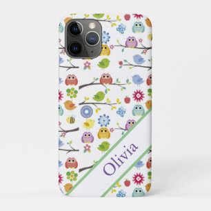 Owlsかわいいシンプルモダン名前 iPhone 11 Proケース