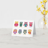 Owlsのノートカカスタムードのグループ カード (黄色い花)