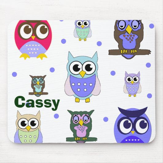 Owlsカラフルマウスパッド マウスパッド (正面)