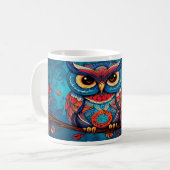 Owlsサイケデリックバージョン3 Mug コーヒーマグカップ (正面左)