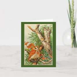 Owls誕生日グリーティングカード2 カード