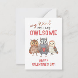 Owls Classroom素晴らし Valentine Card ノートカード