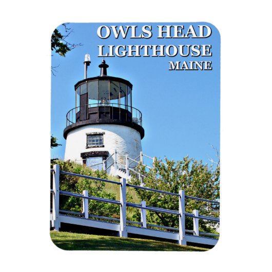 Owls Head Light House, Maine Photo Magnet マグネット (縦)