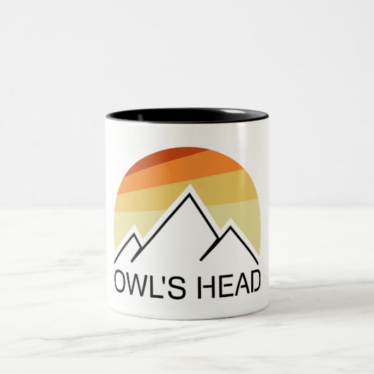Owl's Head New Hampshire Retro ツートーンマグカップ (中央)