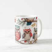 Owls on a Branch III コーヒーマグカップ (正面右)