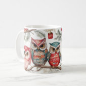 Owls on a Branch III コーヒーマグカップ (正面左)