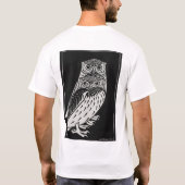 Owls Tシャツとヴィンテージデザインby Julie De Graag Tシャツ (裏面)