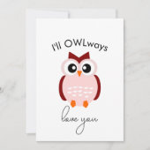 OWLways Love You Punny Valentine's Day Card シーズンカード (正面)