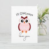 OWLways Love You Punny Valentine's Day Card シーズンカード (スタンド正面)