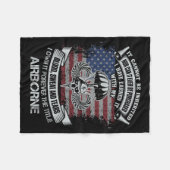 Own Forever The Title Airborne Us Army退役軍人Fla フリースブランケット (正面(横))