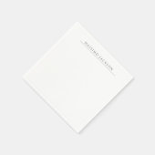 Own Name Calligraphy Chic Plain Simple Black White スタンダードカクテルナプキン (角)